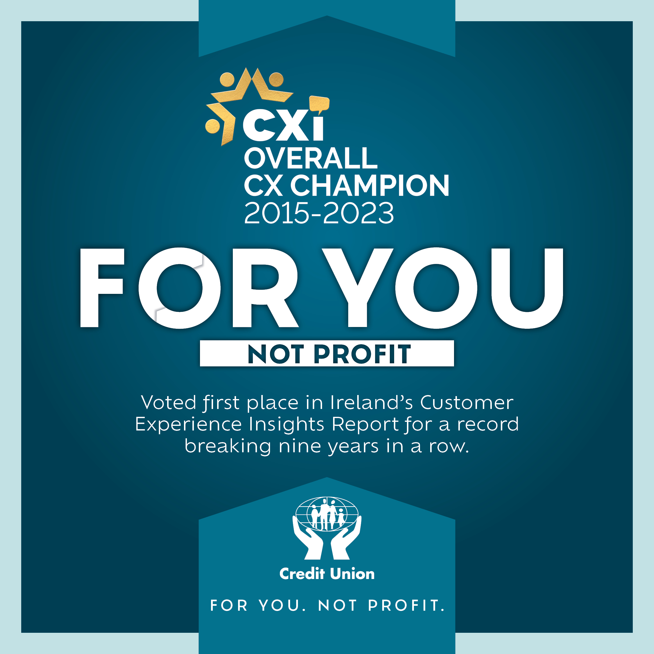 Credit Unions named champions for Customer Experience for unprecedented 9th consecutive year